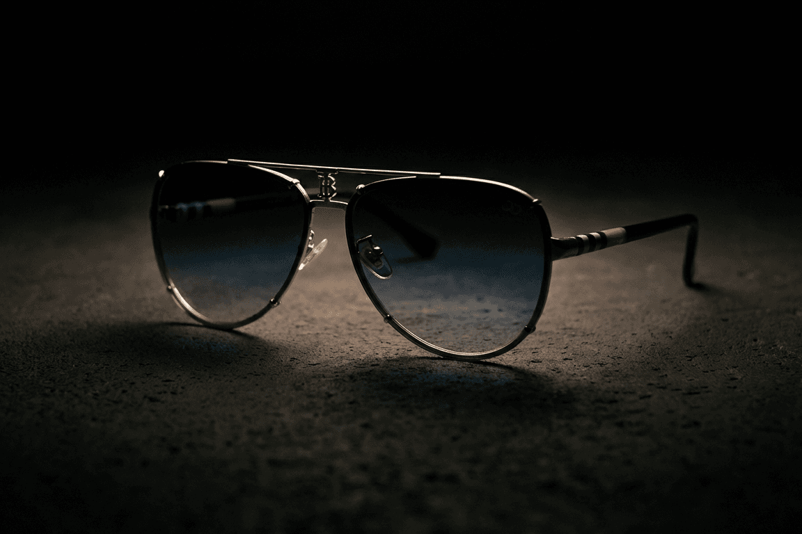 CARLO DALI "MAJESTY" SUNGLASSES | Rimless Purple Gradient Aviators with Signature Heritage Temples thumbnail 4