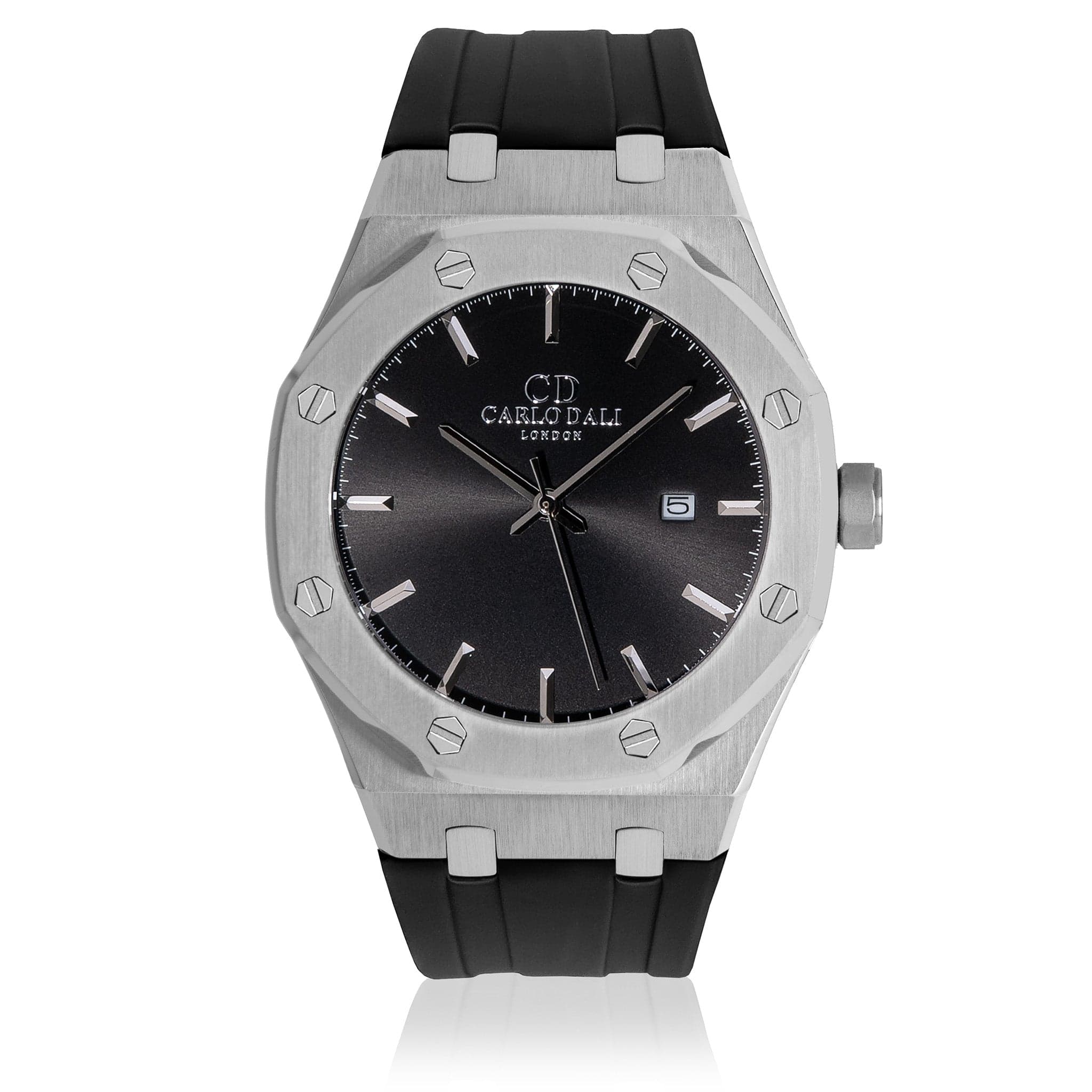 Classic Fusion Black Rubber Strap Watch