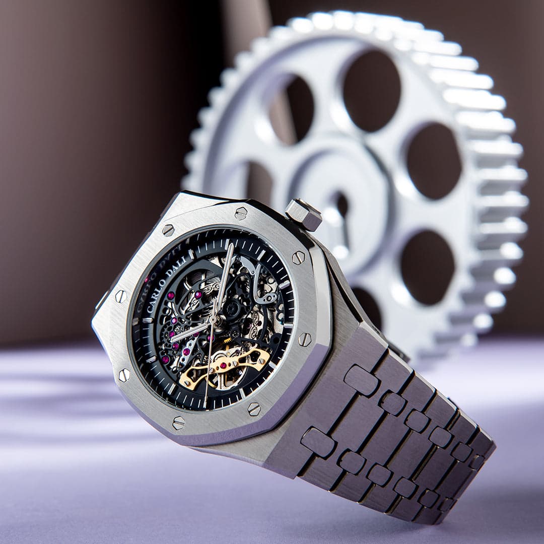 Tourbillon Skeleton Silver & Black watch thumbnail 4