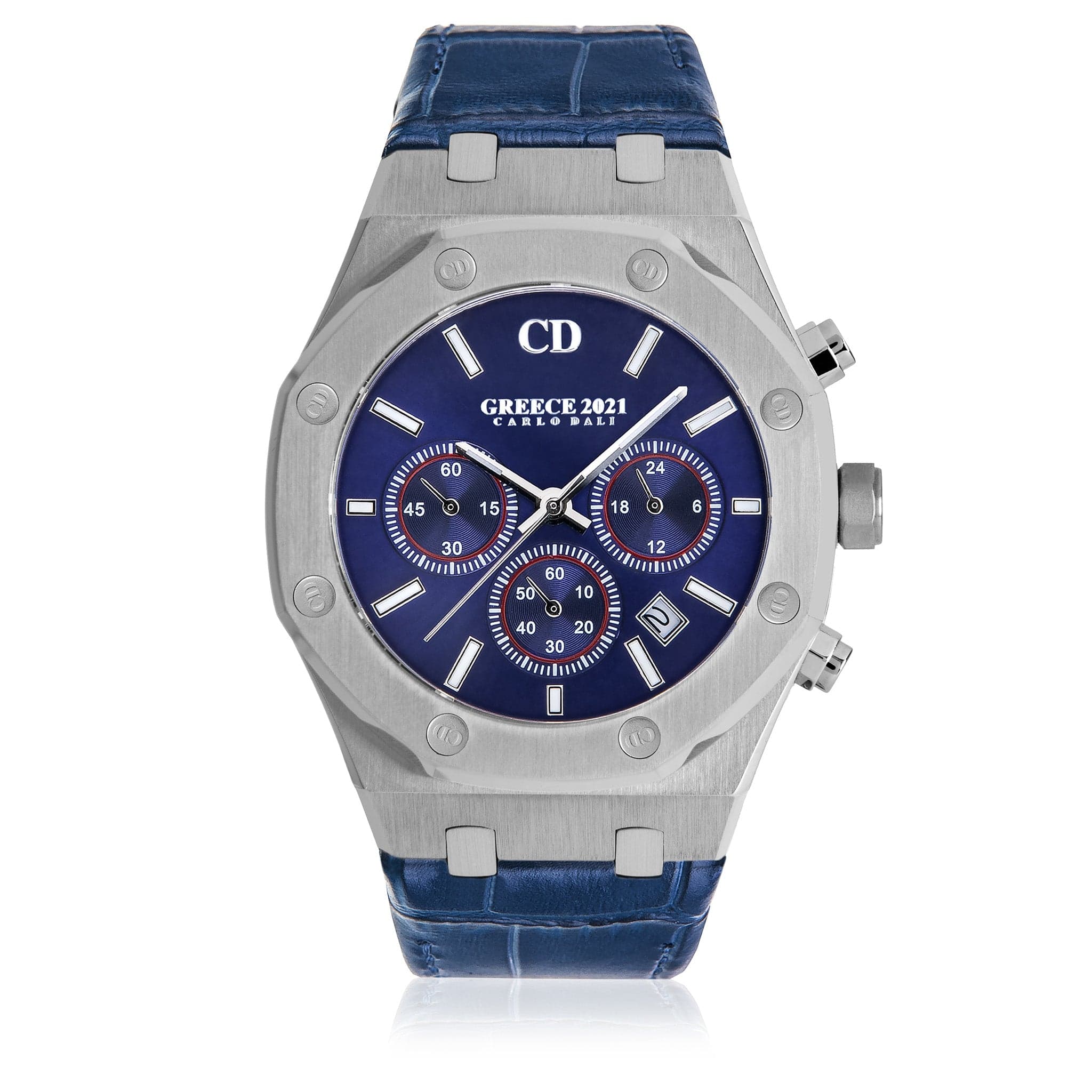 GREECE 2021 Chronograph Leather Blue Limited Watch